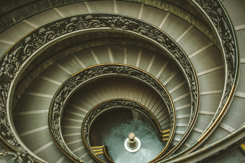 wandeltreppe in schönem grün