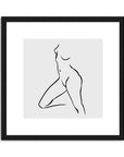 Kneeling Woman Wandbild gerahmt - vamorel